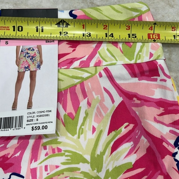 NEW Rafaella | Cosmo Pink Tropical Floral Skort | Size Small - Picture 6 of 13